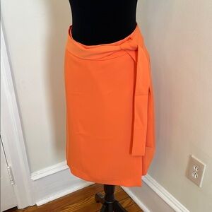 Vibrant Orange Wrap Skirt